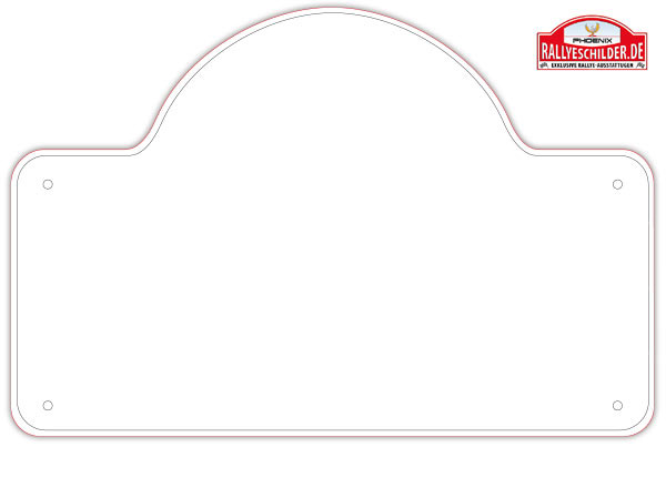 Rallyeschildform 325 x 215 mm Oldtimer-Spezial Rallyeschildform 325 x 215 mm Oldtimer-Spezial